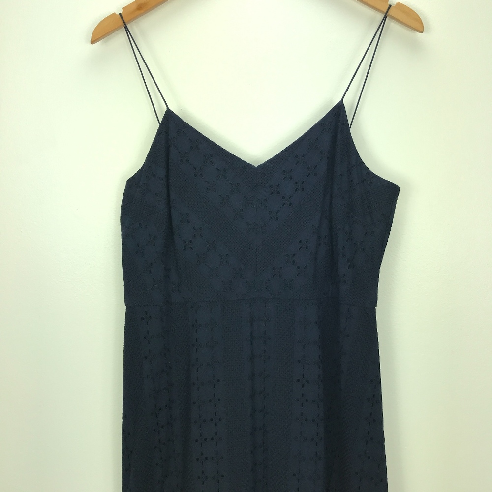 J. Crew 10T Blue Long Eyelet Dress